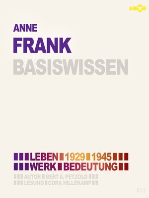 cover image of Anne Frank (1929-1945) Basiswissen--Leben, Werk, Bedeutung